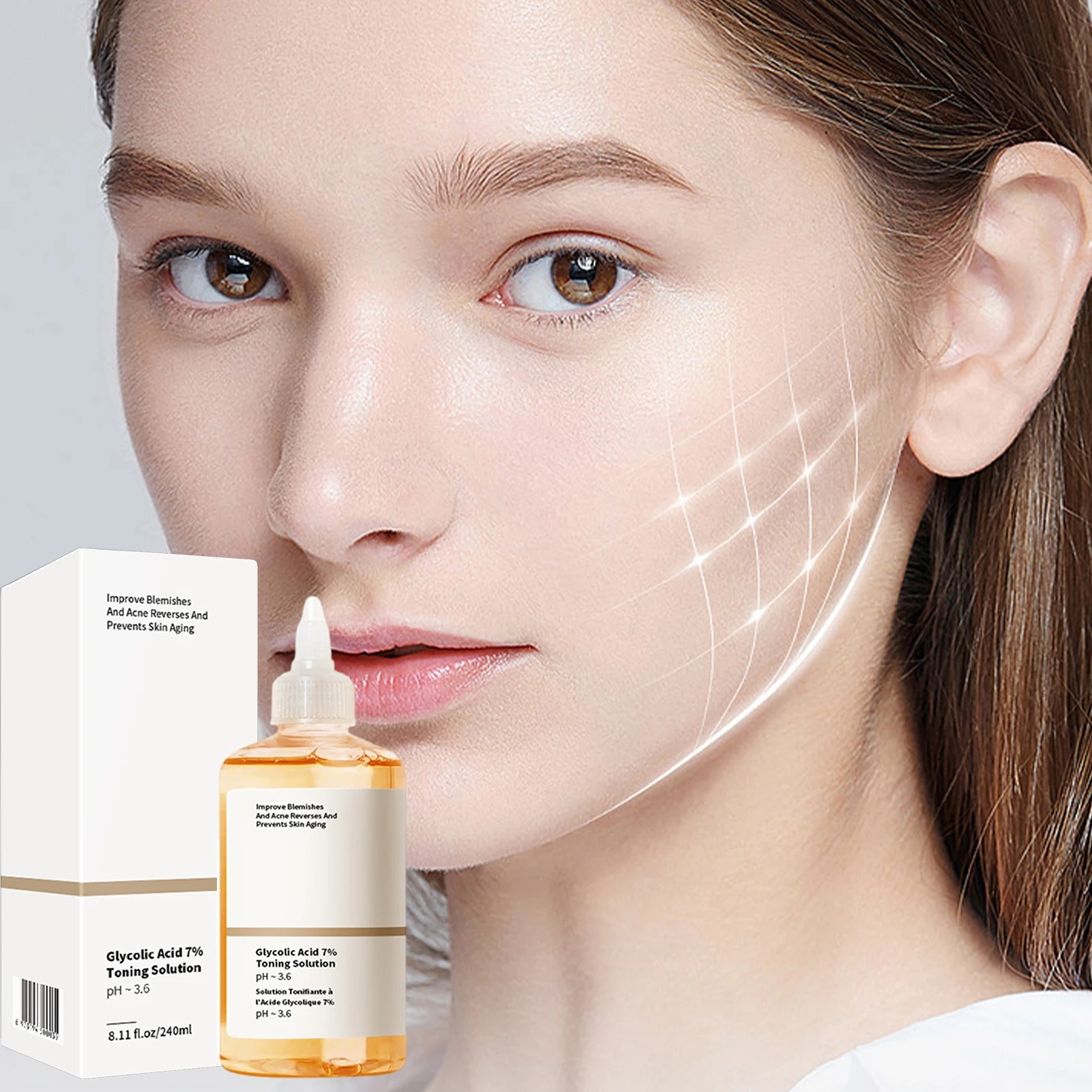 Lactic Acid Toner - 240ML Glycolic Acid 7% Exfoliating Toner