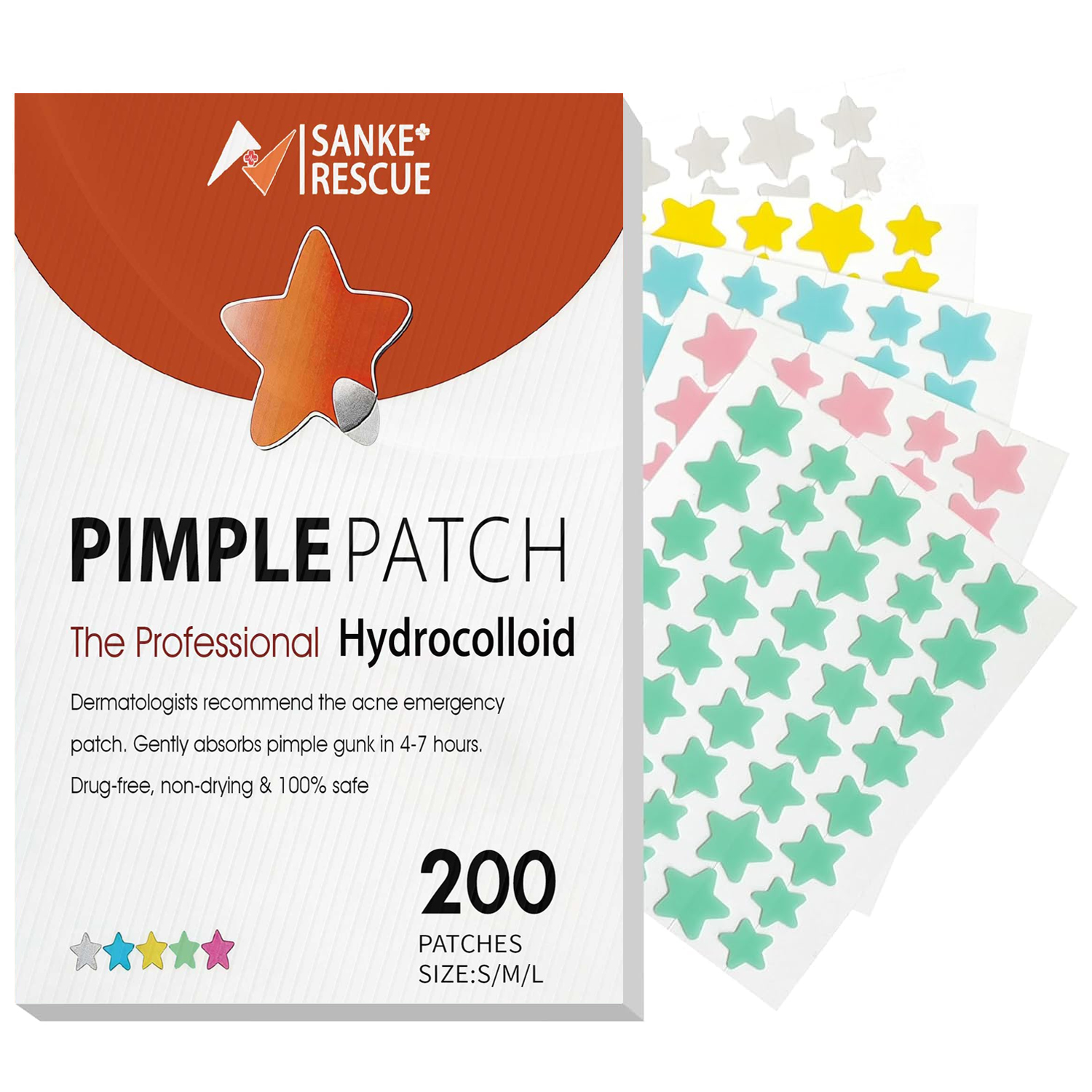 Tea Tree Spot Treatment - 200Pcs Pimple Patches for Face Colorful