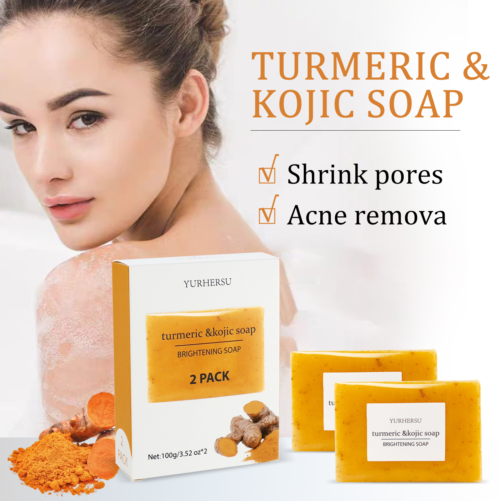 Kojic Acid Soap - Turmeric & Kojic Acid Soap Bar