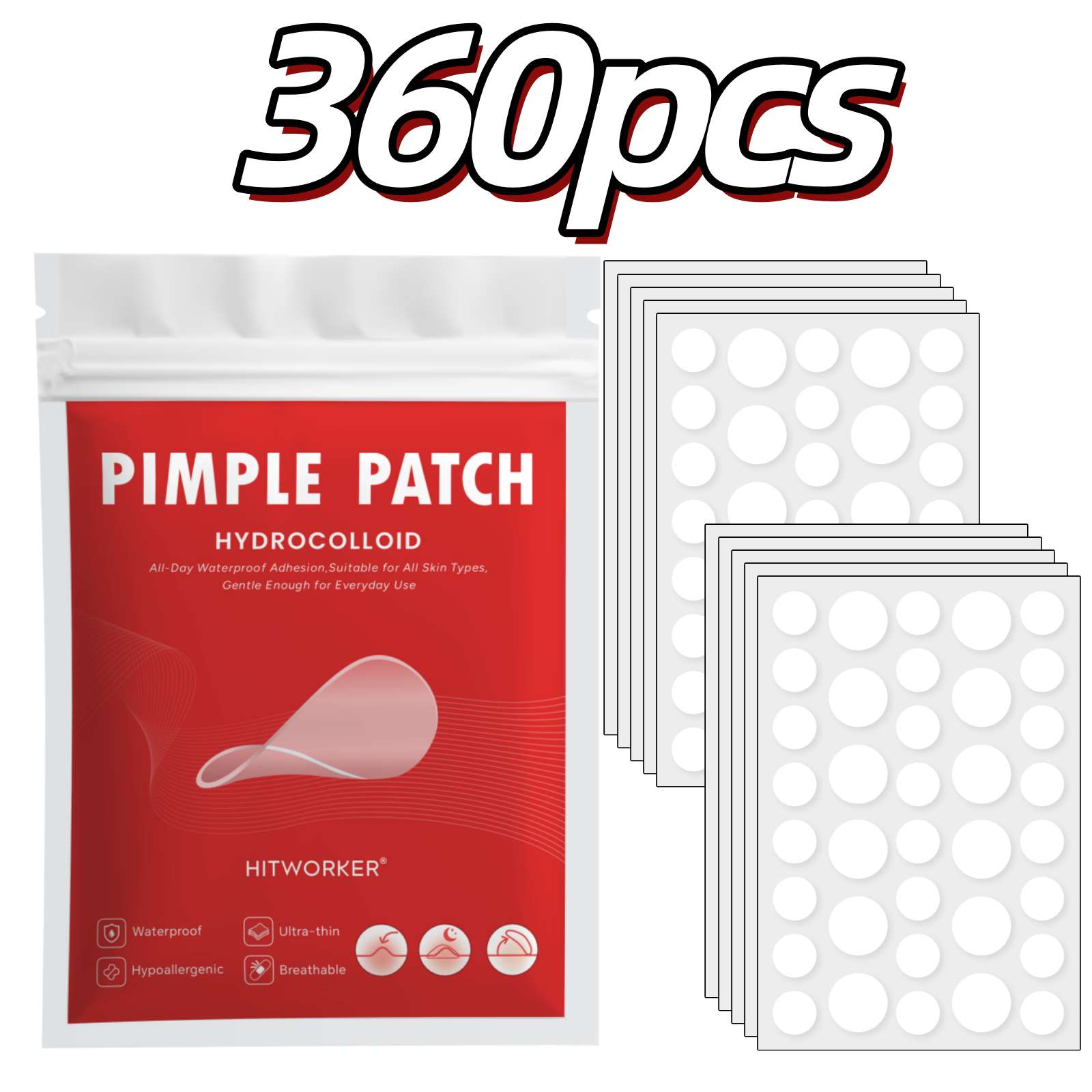 Tea Tree Spot Treatment - 360/540/720pcs Hydrocolloid Acne Patches With Tea