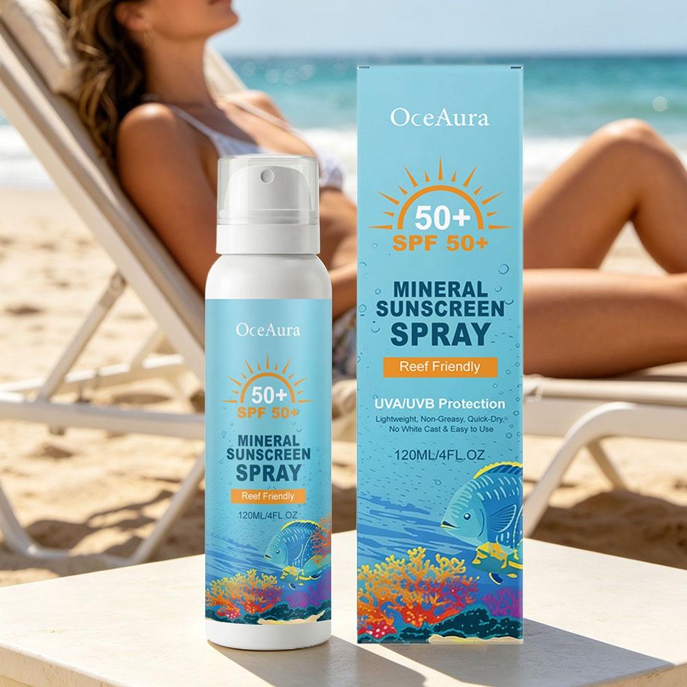 OceAura SPF50+ Mineral Sunscre - Face Mist Mineral avis et prix