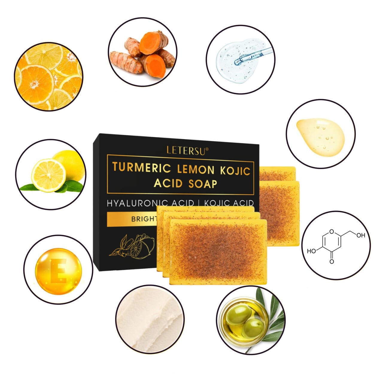 Turmeric Lemon Kojic Acid Soap - Kojic Acid Soap avis et prix