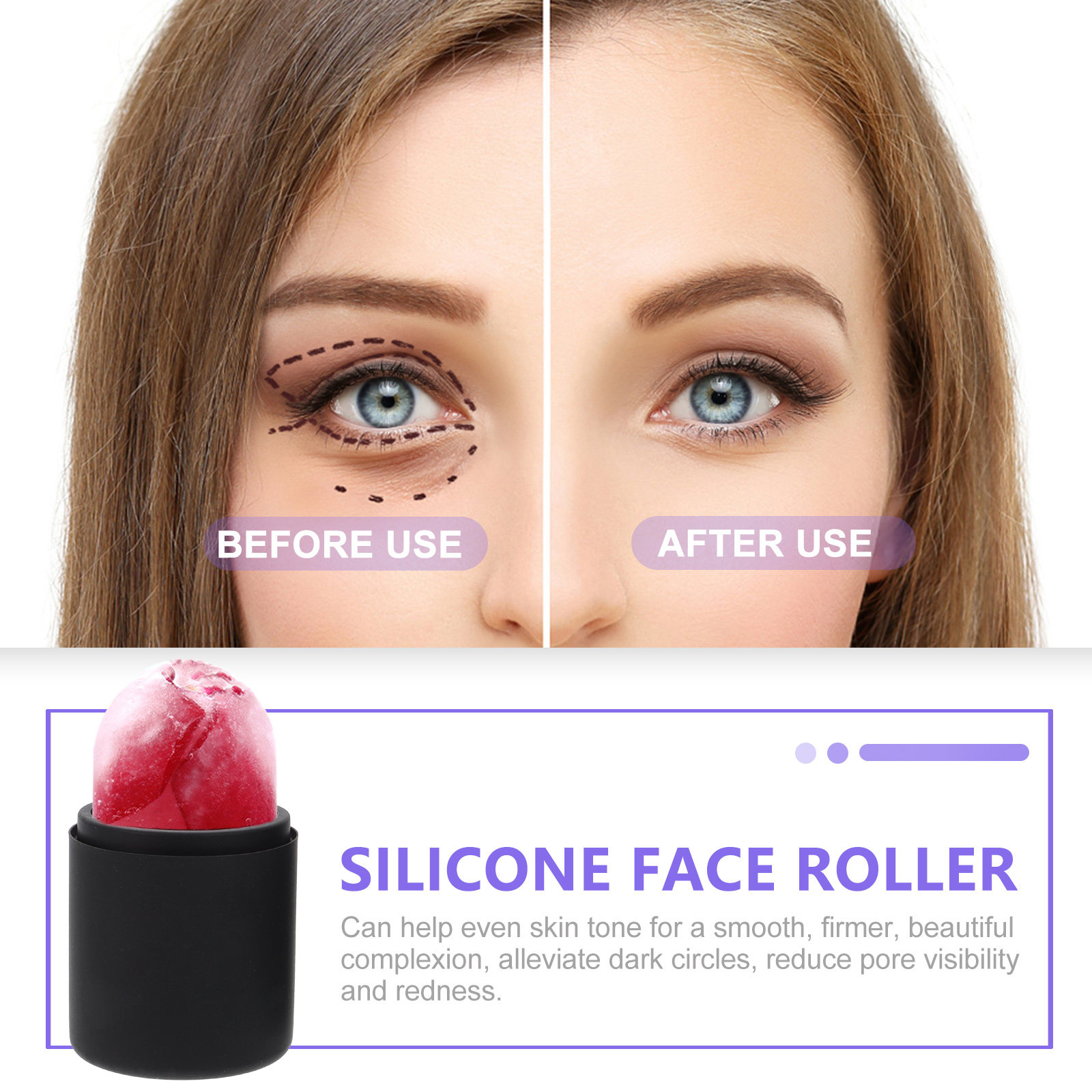 Ice Face Roller Silicone Facia - Skincare Glowing avis et prix