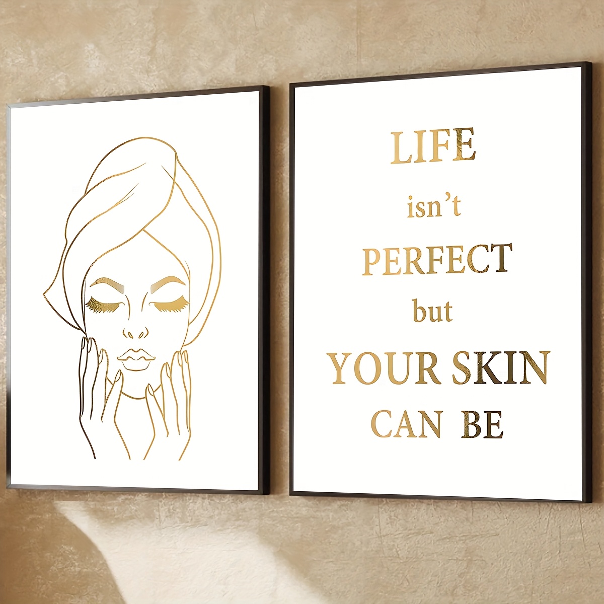 2pcs Elegant Woman Face Design - Skincare Quote avis et prix
