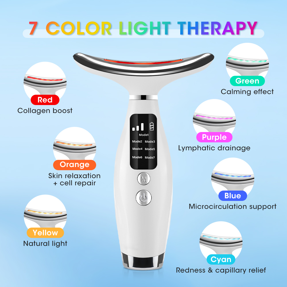 7 Colors LED Lights Therapy Fa - Skincare Glowing avis et prix
