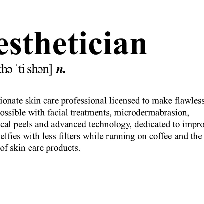 Aesthetician Definition Canvas - Skincare Quote avis et prix